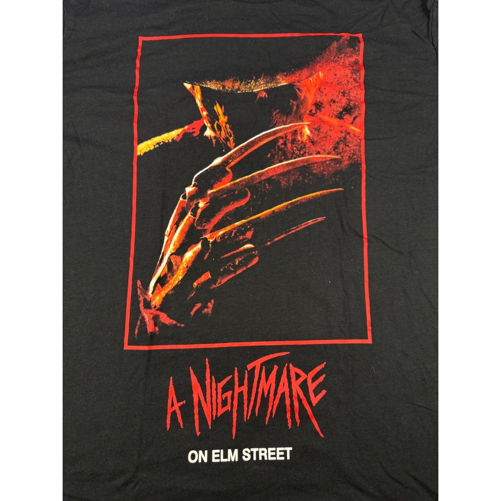A Nightmare on Elm Street Freddy Krueger Graphic T-Shirt Black 2XL Horror Movie
